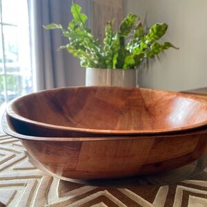 Wooden Serving Bowl Set